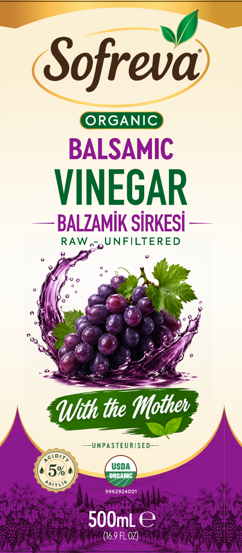 Organic Balsamic Vinegar label artwork